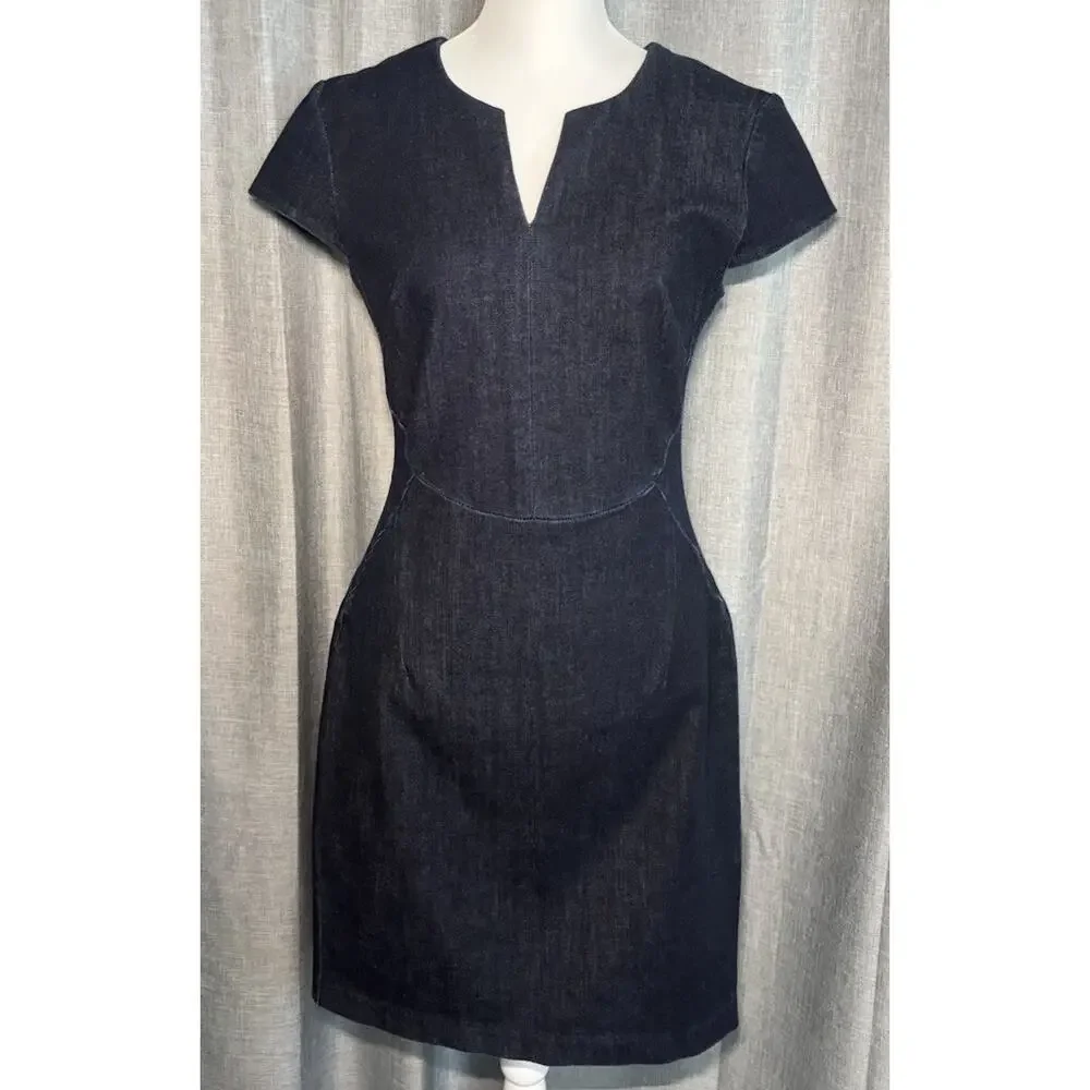 button ruffle hem denim dress Ruffled Button-Front new-sale Size:43 breezy confidence Tommy Jeans Flag Denim